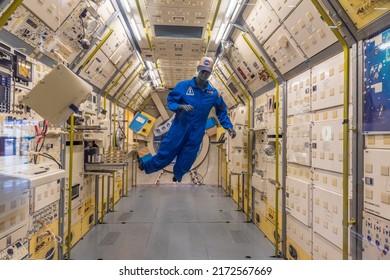 Speyer, Germany, September 16, 2020: Interior Of ISS Space Station Inside Of The Technik Museum In Speyer, Germany