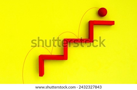 Sphere jumping steps until reaching the highest level