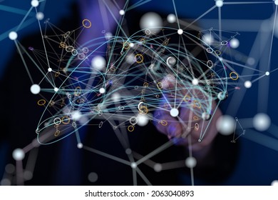 sphere network structure - abstract design connection design