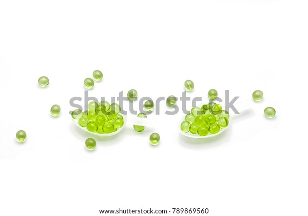 Spherical Green Soft Gelatin Capsules Vitamin Stock Photo Edit Now