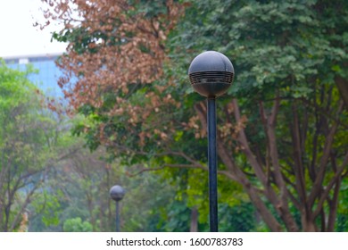 Spherical Speaker In The Garden