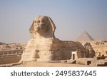 The sphinx at the area of the pyramids