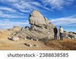 The Sphinx of Bucegi Mountains, legendary landmark of Romania, Europe	