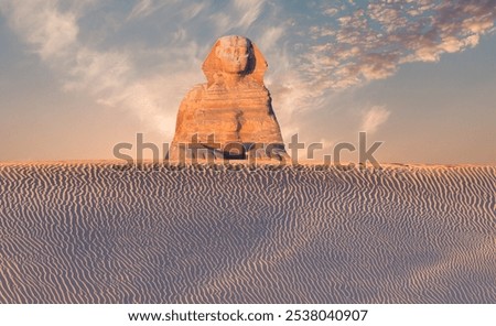The Sphinx in Giza pyramid complex - Cairo, Egypt 