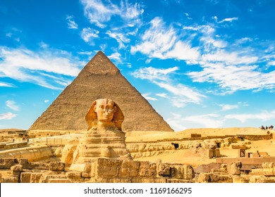 The Sphinx and Pyramid ,Cairo,Egypt