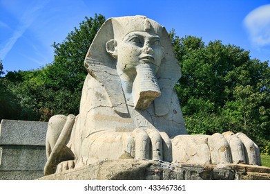 Sphinx Sculpture In Crystal Palace Park, London, England, UK, From The Great Exhibition Of 1851