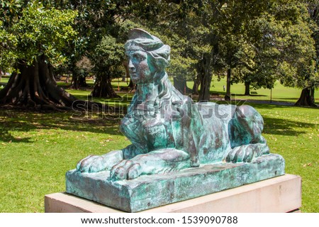the Sphinx statue in Sydney Australia, was a gift from the Friends of the Royal Botanic Garden, Sydney.