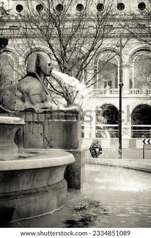  Sphinxes of the Palm tree fountain in Paris , France