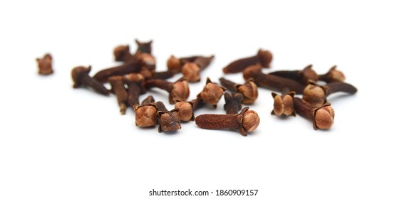 Spice Cloves On White Background