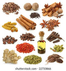 Spice Collection Isolated On White Background Stock Photo 22733866 ...