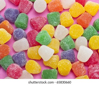 Spice Gum Drop Texture With Pink Background