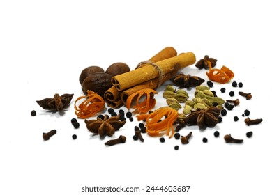 Spice mix, mixed spices isolated on white background - Powered by Shutterstock