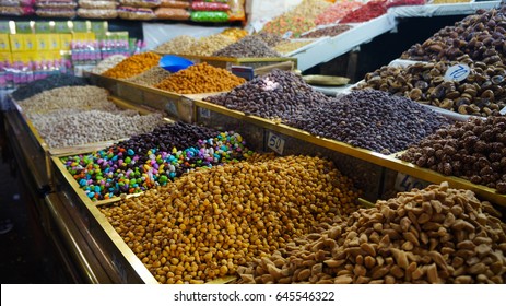Spice shop on The Jemaa el Fna squre in Marrakesh. Morocco - Shutterstock ID 645546322