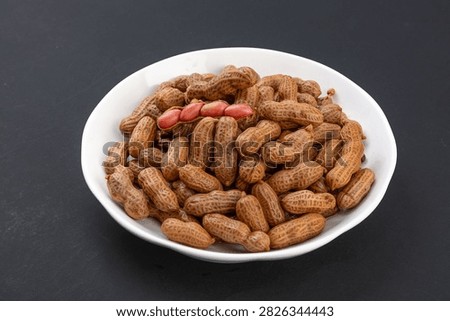 Spiced boiled peanuts in shell cooked with five spice