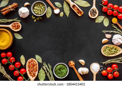 Spices Herbs Frame Top View Copy Stock Photo 1804415401 | Shutterstock