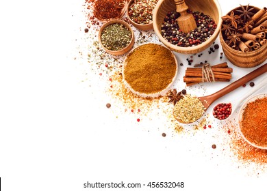 Spices Isolated On White