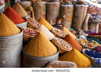 Spices From Marrakesh Souk, Morocco.