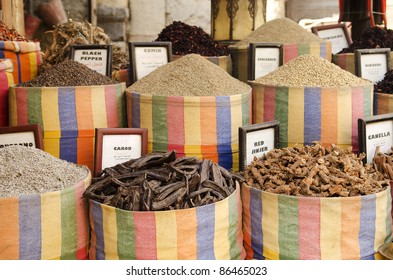 Spices In Middle East Market Cairo Egypt