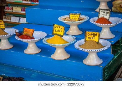 Spices On Sale By Weight At A Shop In The Old Souq In Tunis, Tunisia