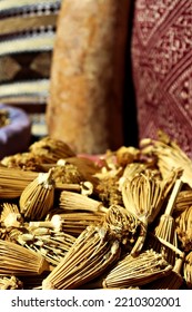 Spices In Sacks In The Marrakech Market