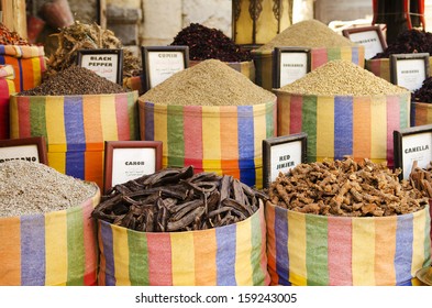 Spices In Souk Market Of Cairo Egypt