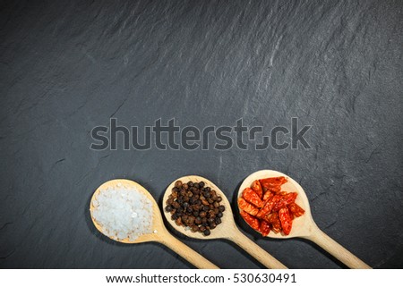 Similar – Image, Stock Photo wooden spoon on a red kitchen towel