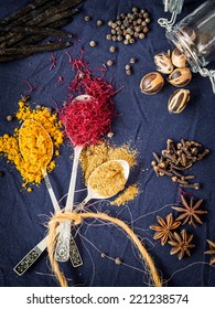 Spices From Zanzibar: Turmeric, Saffron, Cumin, Vanilla, Pepper, Nutmeg, Cloves Ans Anise.