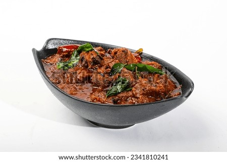 Spicy beef curry. Traditional Indian beef curry.