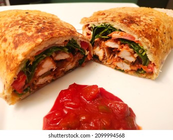 Spicy Chicken Wrap With Salsa