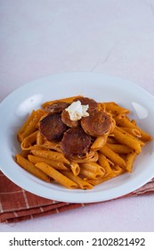 Spicy Chorizo Pasta With Ricotta Cheese