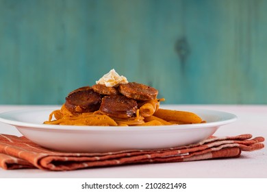 Spicy Chorizo Pasta With Ricotta Cheese