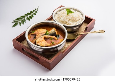 辛魚カレー – ケララ、コンカン、ベンガル、ゴア調、紅茶色のご飯