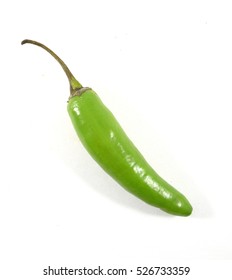 Spicy Green Serrano Pepper (capsicum Anuum) - Isolated