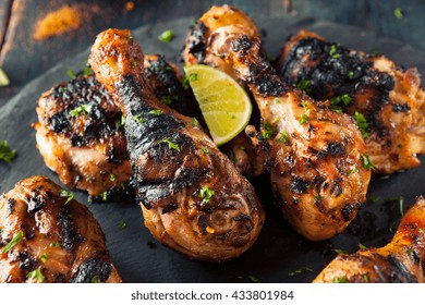 Spicy Grilled Jerk Chicken with Lime and Spices
