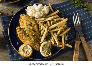 Spicy Homemade BAked  Cajun Catfish With French Fries