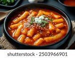 Spicy Korean Rice Cake Noodle Soup (Tteokbokki)