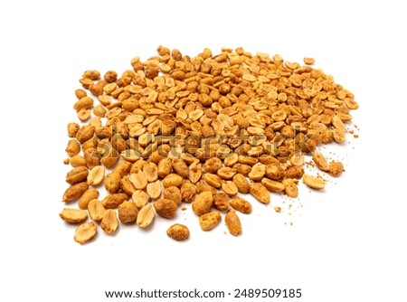 Spicy peanuts texture background, heeng jeera pea nuts mockup, Indian namkeen banner, roasted salty nut snack pattern, dry crispy seed, spicy chili peanuts template, banner with copy space