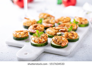 Spicy Shrimp And Cucumber, New Years Eve Or Christmas Party Appetizer