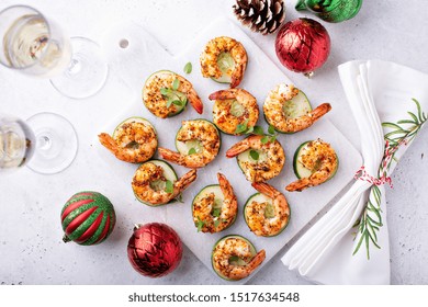 Spicy Shrimp And Cucumber, New Years Eve Or Christmas Party Appetizer