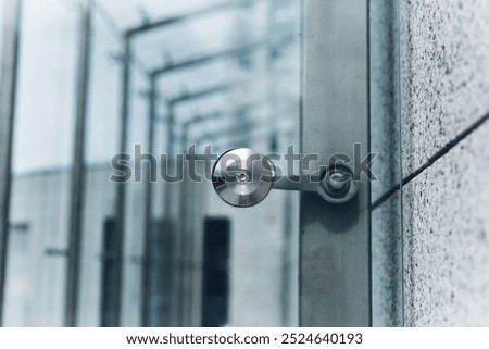 Spider facade fixing system. Elements of fastening of the facade. Facade detail. Elements of the glass facade
