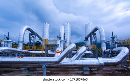 Spider Web Pipeline, Separator of Geothermal Power Plant in Sumatera, Indonesia for renewable green energy in the world