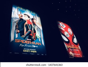 Spider-man Far From Home Poster Show In The Theater, 23 June , 2019, Bangkok , Thailand
