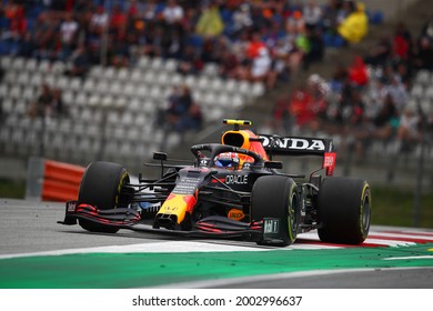 Spielberg, Austria. 2 July 2021.  Sergio Perez Of Red Bull Racing   On Track During Free Practice Of   Formula 1  Gran Prix 2021 Of Austria 