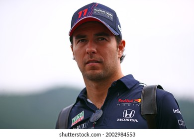 Spielberg, Austria. 4  July 2021.  Sergio Perez Of Red Bull Racing   Looks On Before The   Formula 1  Gran Prix 2021 Of Austria 