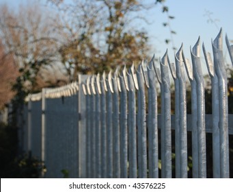 Spiked Metal Palisade Fence