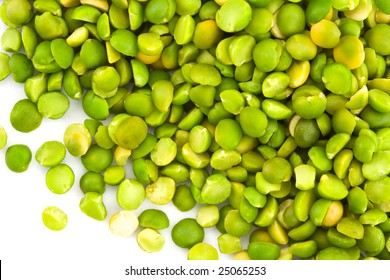 Spill of Green Split Peas Seen from Above