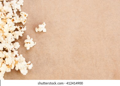 Spilled Popcorn On Paper