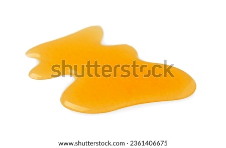Spilled tasty fresh honey isolated on white