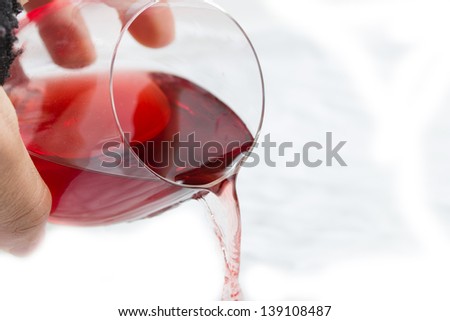 Similar – Image, Stock Photo Wine glass tipped with cheese cubes spilled on wood