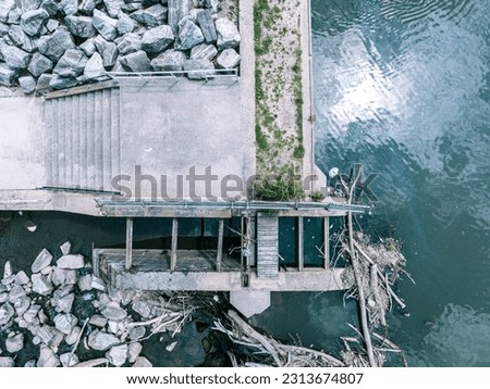 Spillway gate structure at small dam in maryland